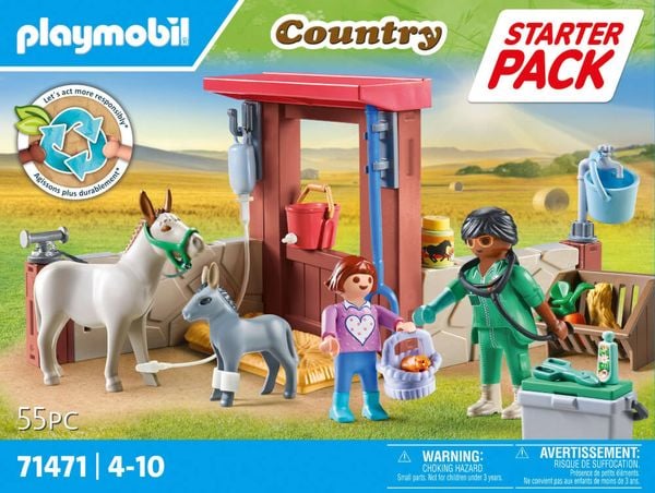 PLAYMOBIL 71471 Tierarzteinsatz bei den Eseln