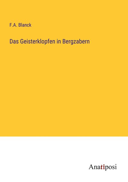 Produktbild: Das Geisterklopfen in Bergzabern