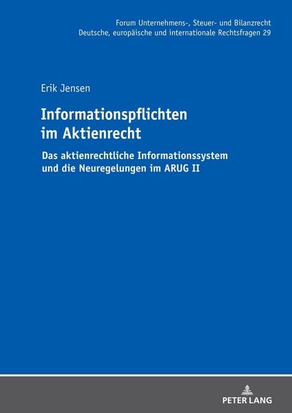 Produktbild: Informationspflichten im Aktienrecht