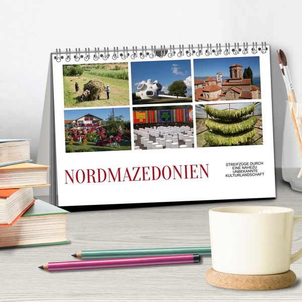 Produktbild: Nordmazedonien - Streifz&uuml;ge durch eine nahezu unbekannte Kulturlandschaft (Tischkalender 2026 DIN A5 quer), CALVENDO Monatskalender