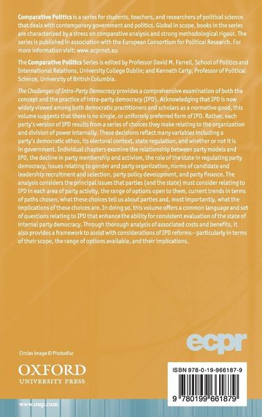 Produktbild: The Challenges of Intra-Party Democracy