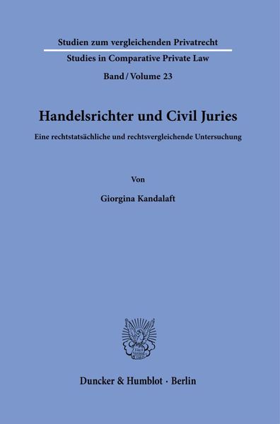 Produktbild: Handelsrichter und Civil Juries