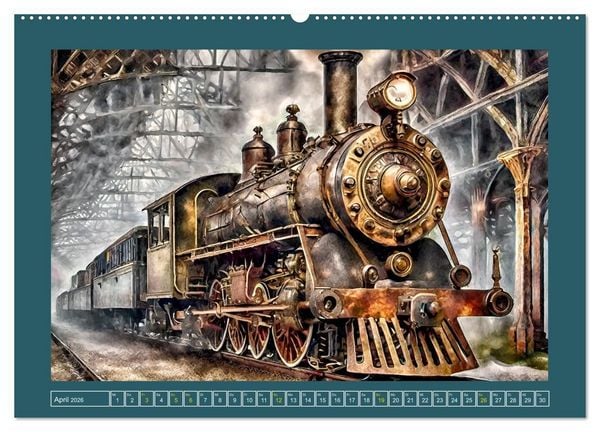 Produktbild: Mit Steampunk unterwegs (Wandkalender 2026 DIN A2 quer), CALVENDO Monatskalender