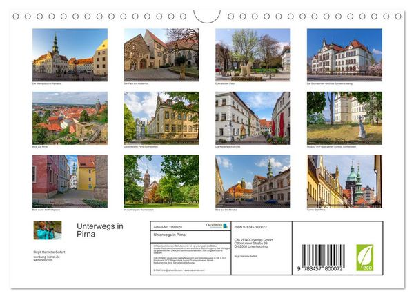 Produktbild: Unterwegs in Pirna (Wandkalender 2026 DIN A4 quer), CALVENDO Monatskalender