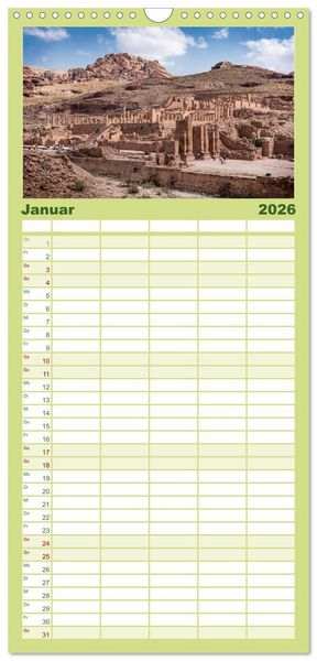 Produktbild: Familienplaner 2026 - Petra Impressionen mit 5 Spalten (Wandkalender, 21 x 45 cm) CALVENDO