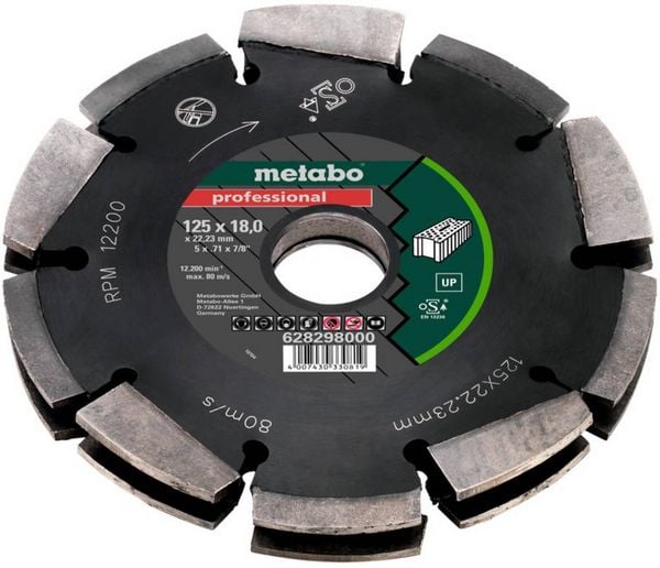 Produktbild: Metabo 628298000 Nutfr&auml;ser Hartmetall Produktabmessung, &Oslash; 125 mm Schaftdurchmesser 22.23 mm 1 St&uuml;ck