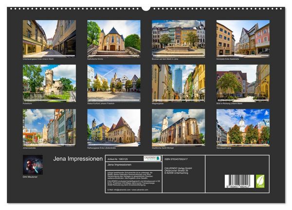 Produktbild: Jena Impressionen (hochwertiger Premium Wandkalender 2026 DIN A2 quer), Kunstdruck in Hochglanz