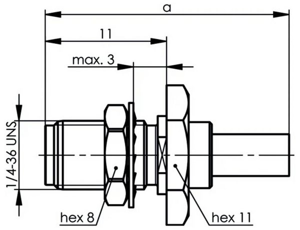 Produktbild: Teleg&auml;rtner 100024666 100024666 SMA-Kabeleinbaubuchse Buchse 50Ω 1St.
