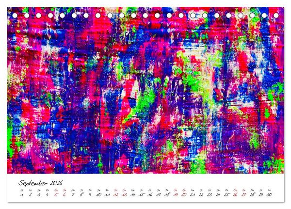 Produktbild: Abstrakte Regenbogen (Tischkalender 2026 DIN A5 quer), CALVENDO Monatskalender
