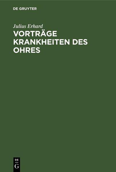 Produktbild: Vortr&auml;ge Krankheiten des Ohres