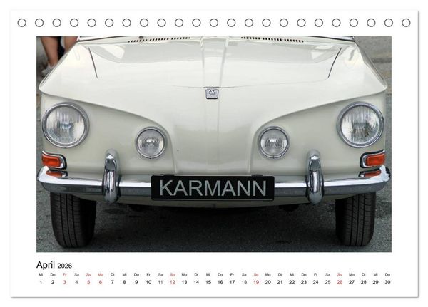 Produktbild: Eine Legende lebt, der Karmann-Ghia (Tischkalender 2026 DIN A5 quer), CALVENDO Monatskalender