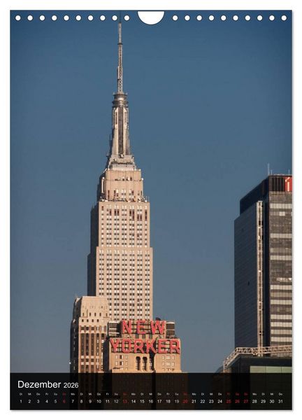 Produktbild: New York (Wandkalender 2026 DIN A4 hoch), CALVENDO Monatskalender