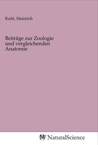 Produktbild: Beitr&auml;ge zur Zoologie und vergleichenden Anatomie