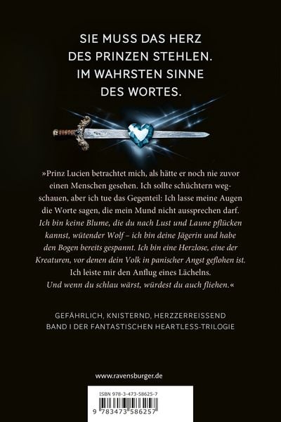 Produktbild: Heartless, Band 1: Der Kuss der Diebin