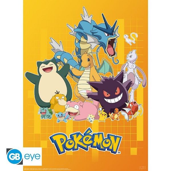 Produktbild: POKEMON Set 2 Chibi Posters - Farbige Charaktere (52x38)