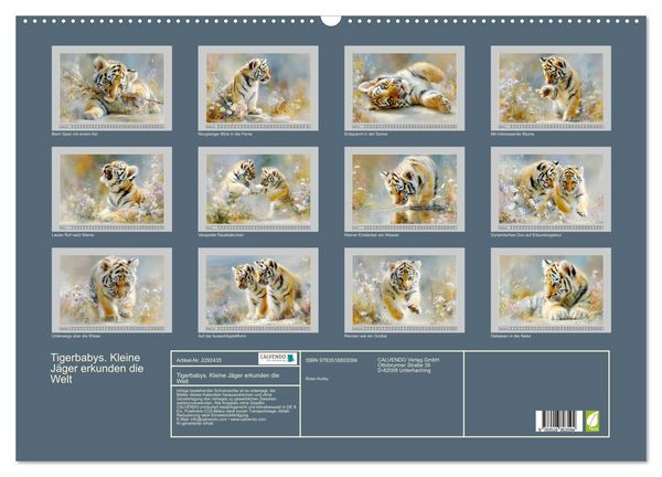 Produktbild: Tigerbabys. Kleine J&auml;ger erkunden die Welt (Wandkalender 2027 DIN A2 quer), CALVENDO Monatskalender