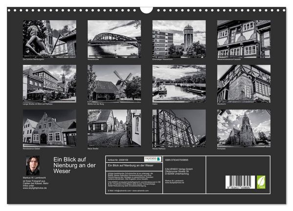 Produktbild: Ein Blick auf Nienburg an der Weser (Wandkalender 2026 DIN A3 quer), CALVENDO Monatskalender