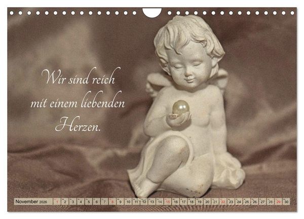 Produktbild: Engel - Die Worte der Liebe (Wandkalender 2026 DIN A4 quer), CALVENDO Monatskalender