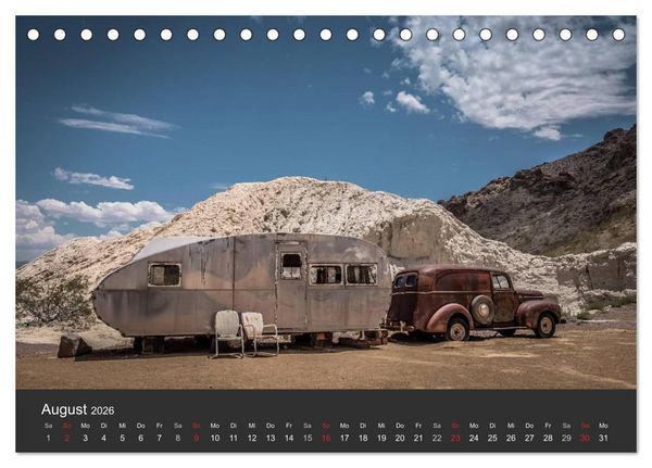 Produktbild: Vergessene Zeitzeugen entlang der Route 66 (Tischkalender 2026 DIN A5 quer), CALVENDO Monatskalender