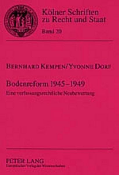 Produktbild: Bodenreform 1945-1949