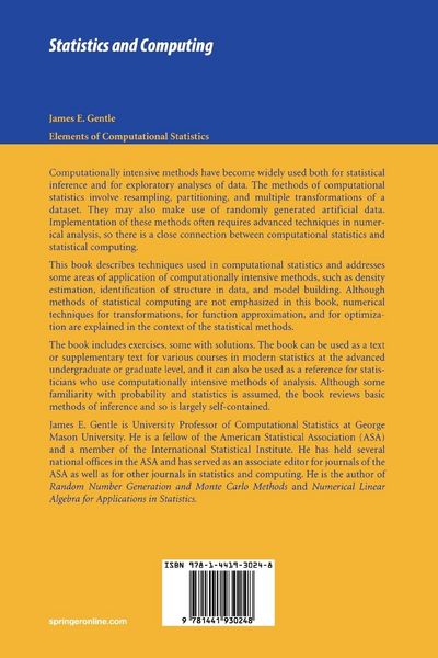 Produktbild: Elements of Computational Statistics