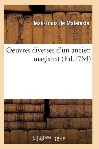 Produktbild: Oeuvres diverses d'un ancien magistrat