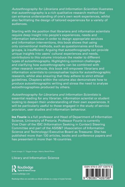 Produktbild: Autoethnography for Librarians and Information Scientists