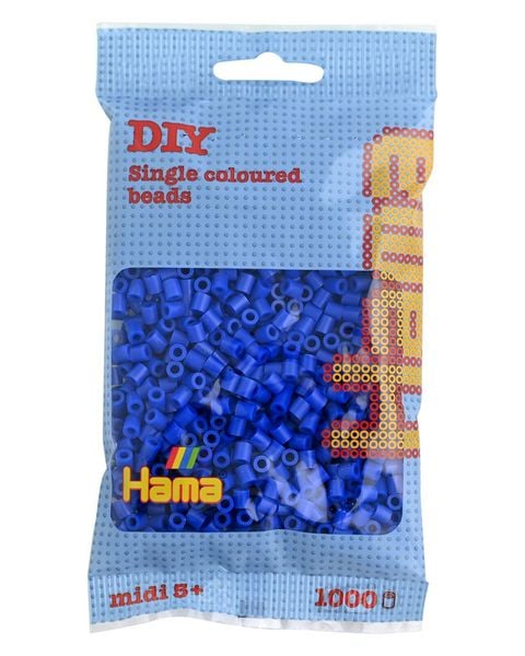 Produktbild: Hama&reg; B&uuml;gelperlen Midi - Blau 1000 Perlen.