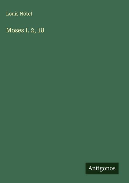 Produktbild: Moses I. 2, 18