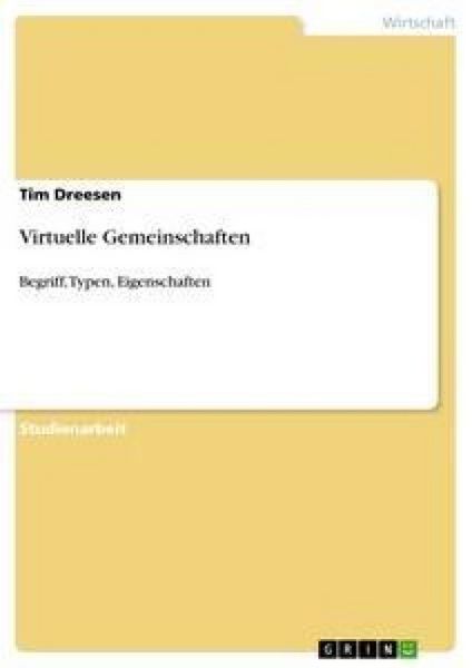 Produktbild: Virtuelle Gemeinschaften