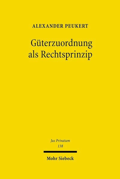 Produktbild: G&uuml;terzuordnung als Rechtsprinzip