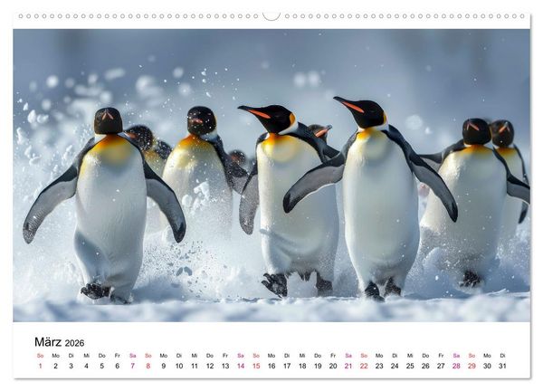 Produktbild: Maritim pur - Pinguine (hochwertiger Premium Wandkalender 2026 DIN A2 quer), Kunstdruck in Hochglanz