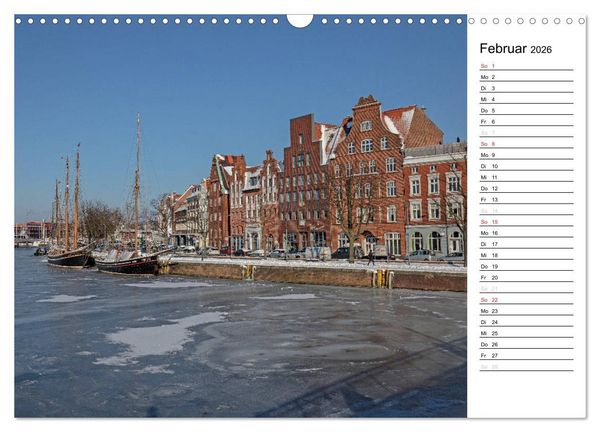 Produktbild: Hansestadt L&uuml;beck / Geburtstagskalender (Wandkalender 2026 DIN A3 quer), CALVENDO Monatskalender