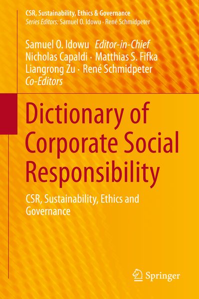 Produktbild: Dictionary of Corporate Social Responsibility