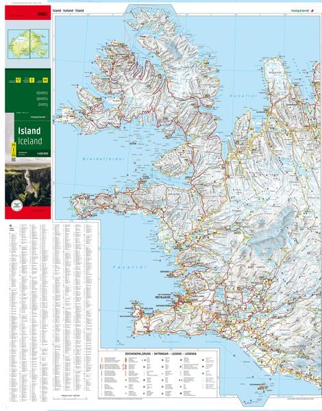 Island, Straßenkarte 1:400.000, freytag & berndt, Softcover