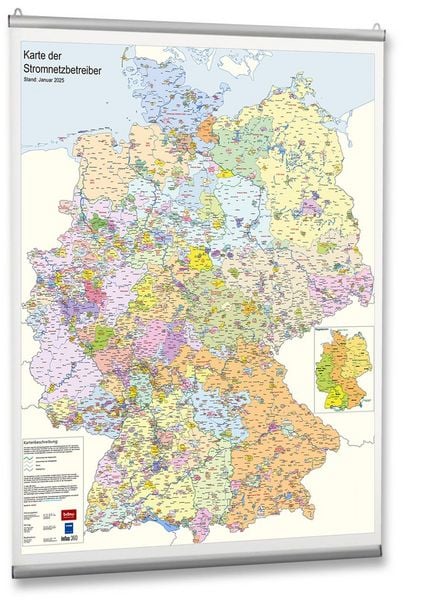Produktbild: Karte der Stromnetzbetreiber 2025