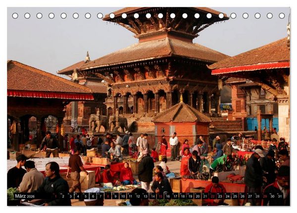 Produktbild: Nepal - Kathmandutal (Tischkalender 2026 DIN A5 quer), CALVENDO Monatskalender