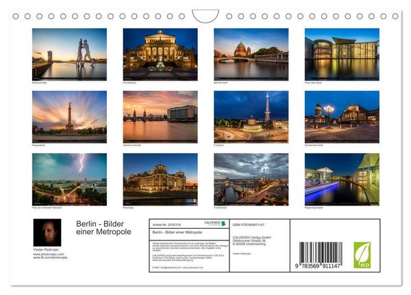 Produktbild: Berlin - Bilder einer Metropole (Wandkalender 2027 DIN A4 quer), CALVENDO Monatskalender