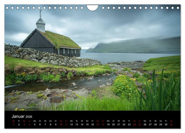Produktbild: F&auml;r&ouml;er - Naturwunder im Nordatlantik (Wandkalender 2026 DIN A4 quer), CALVENDO Monatskalender
