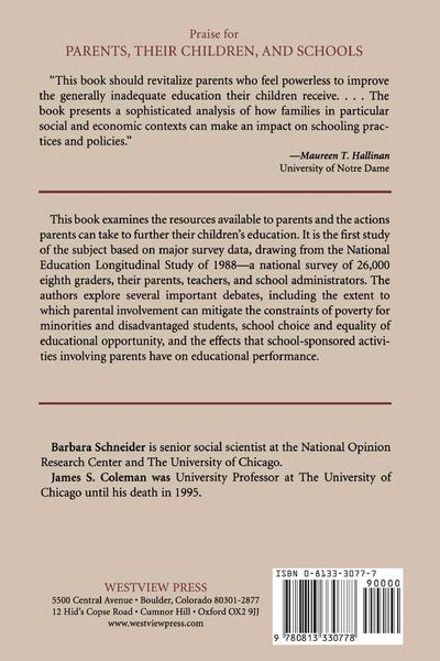 Produktbild: Parents, Their Children, And Schools