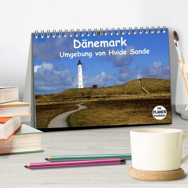 Produktbild: D&auml;nemark - Umgebung von Hvide Sande (Tischkalender 2026 DIN A5 quer), CALVENDO Monatskalender
