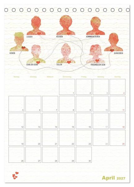 Produktbild: Liebe macht gl&uuml;cklich (Tischkalender 2027 DIN A5 hoch), CALVENDO Monatskalender