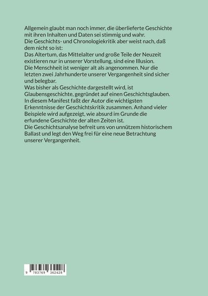 Produktbild: Manifest der Geschichtskritik