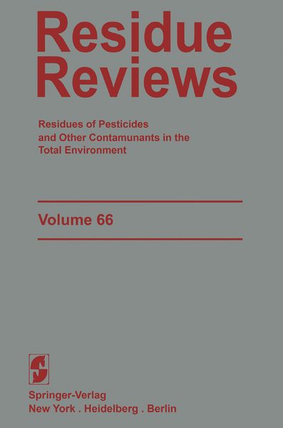 Produktbild: Residue Reviews
