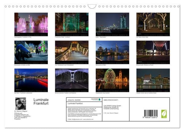 Produktbild: Luminale Frankfurt (Wandkalender 2026 DIN A3 quer), CALVENDO Monatskalender