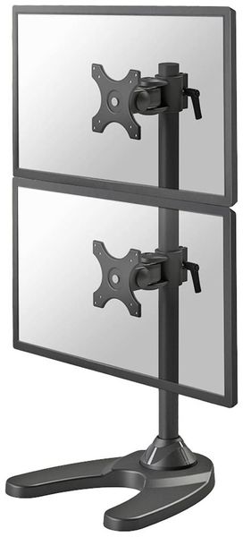 Neomounts FPMA-D700DDV 2fach Monitor-Standfuß 25,4 cm (10') - 68,6 cm (27') Schwarz Höhenverstellbar, Neigbar, Schwenkba