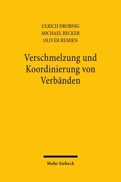 Produktbild: Verschmelzung und Koordinierung von Verb&auml;nden