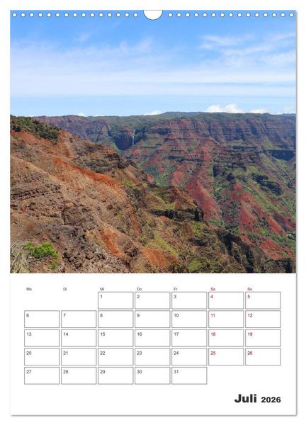 Produktbild: Hawaii - Reiseplaner (Wandkalender 2026 DIN A3 hoch), CALVENDO Monatskalender
