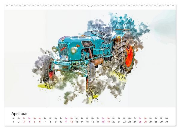 Produktbild: Traktoren Oldtimer Legenden (Wandkalender 2026 DIN A2 quer), CALVENDO Monatskalender