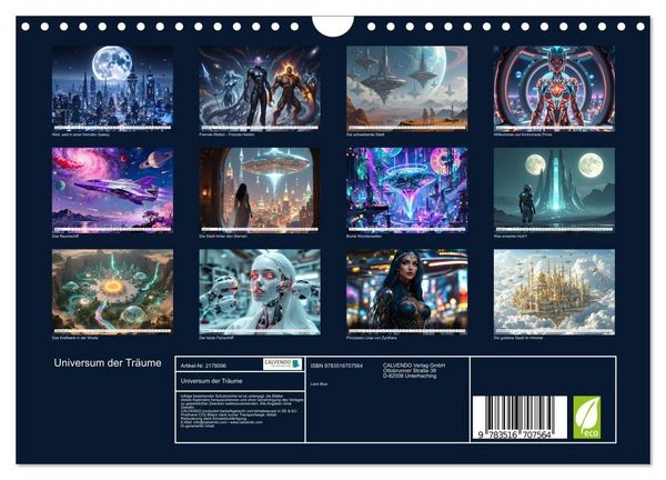 Produktbild: Universum der Tr&auml;ume (Wandkalender 2026 DIN A4 quer), CALVENDO Monatskalender